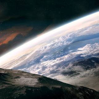 Space dual monitor wallpaper