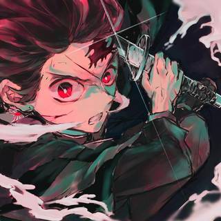 Tanjiro crying wallpaper