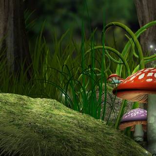 Desktop mushrooms wallpaper