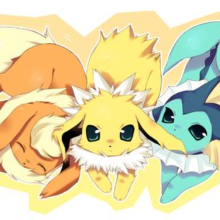 Eevee and Flareon wallpaper