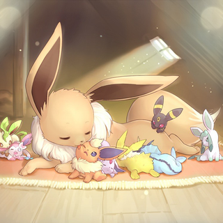 Eevee and Flareon wallpaper