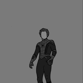 Black and white Spider-Man wallpaper