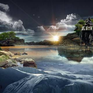 Sci fi world wallpaper