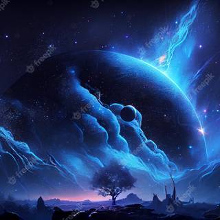 Sci fi world wallpaper