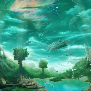 Sci fi world wallpaper