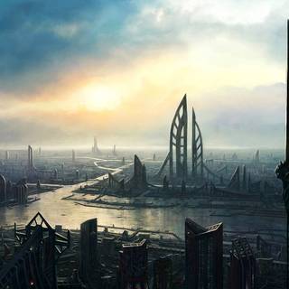 Futuristic world wallpaper
