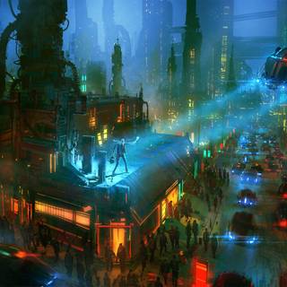 Futuristic world wallpaper