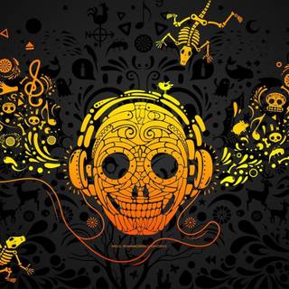 Trippy music wallpaper