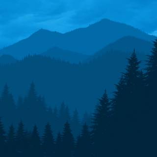 Blue forest 4k wallpaper
