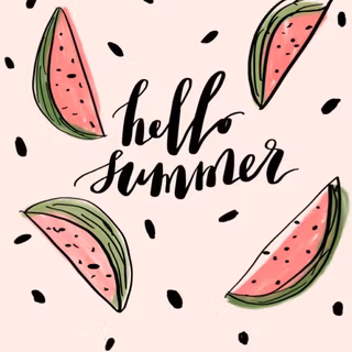Watermelon hello summer wallpaper