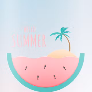 Watermelon hello summer wallpaper