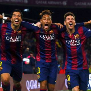 Messi and Neymar 4k wallpaper
