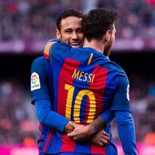 Messi and Neymar 4k wallpaper