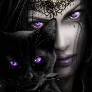 Purple goth wallpaper