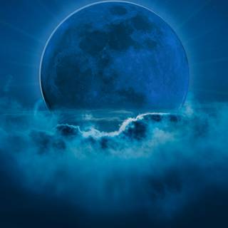 Blue moon 4k wallpaper
