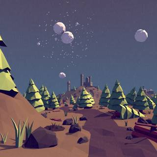 4k low poly wallpaper