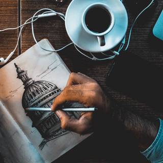 Sketch 4k wallpaper
