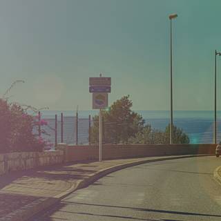 Summer sidewalk wallpaper