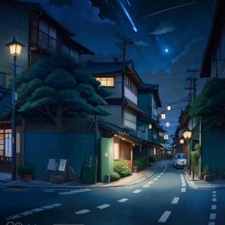 Ghibli night wallpaper