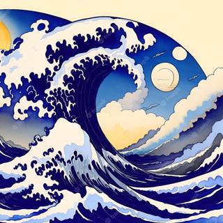 Kanagawa 4k wallpaper