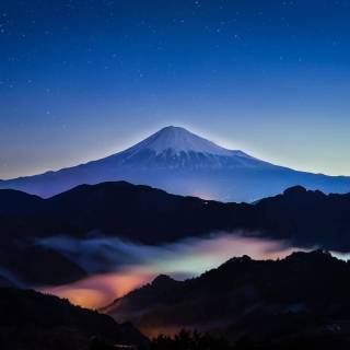 Mount Fuji neon wallpaper