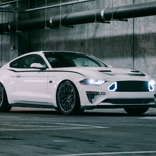 White Mustang GT wallpaper