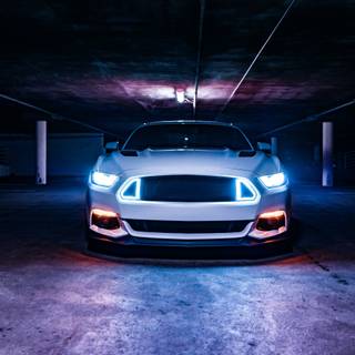 White Mustang GT wallpaper