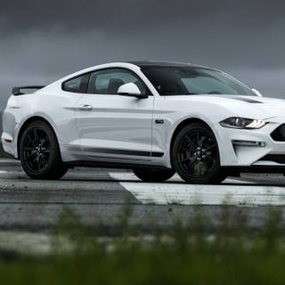 White Mustang GT wallpaper