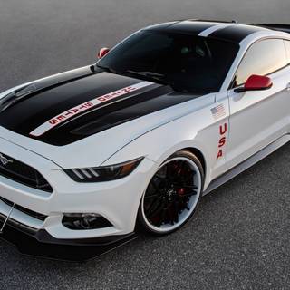 White Mustang GT wallpaper