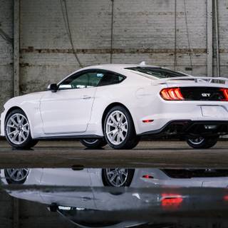 White Mustang GT wallpaper