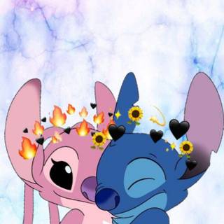 Stitch and Angel BFF wallpaper