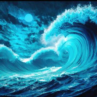 Oceanic wave wallpaper