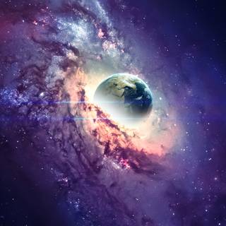 Galaxy Earth computer wallpaper