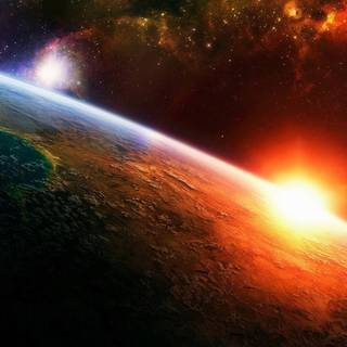 Galaxy Earth computer wallpaper