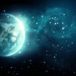 Galaxy Earth computer wallpaper