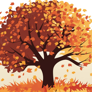 Autumn tree vector wallpaper