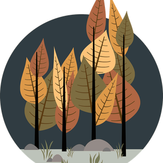 Autumn tree vector wallpaper