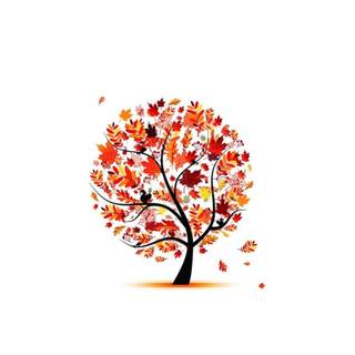 Autumn tree vector wallpaper