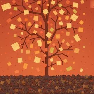Autumn tree vector wallpaper