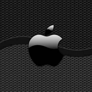 Carbon fiber Apple logo wallpaper