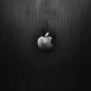 Carbon fiber Apple logo wallpaper