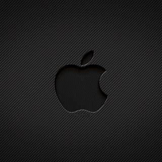 Carbon fiber Apple logo wallpaper
