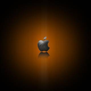 Carbon fiber Apple logo wallpaper