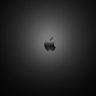 Carbon fiber Apple logo wallpaper