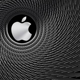 Carbon fiber Apple logo wallpaper