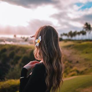 Girls back side wallpaper