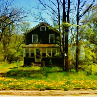 Jungle house wallpaper