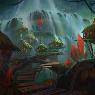 Jungle house wallpaper