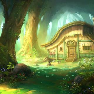 Jungle house wallpaper