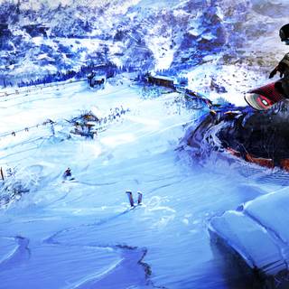 Winter snowboarding wallpaper